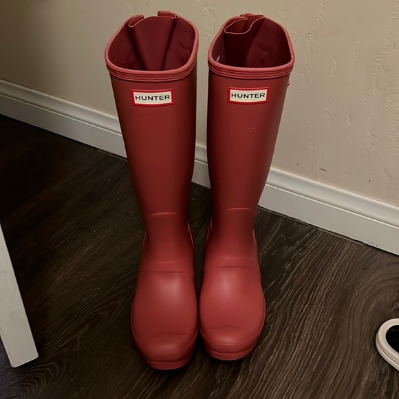 Bright pink hunter boots size 7 - Picture 5 of 7